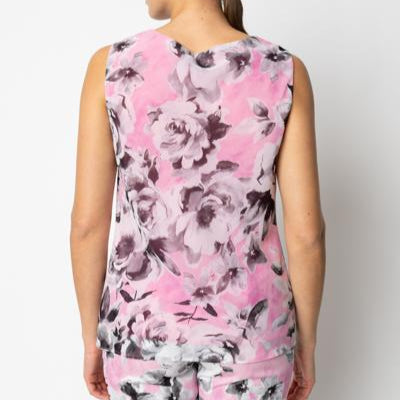 Top a Giromaniche con Fantasia Floreale GIULIA VALLI