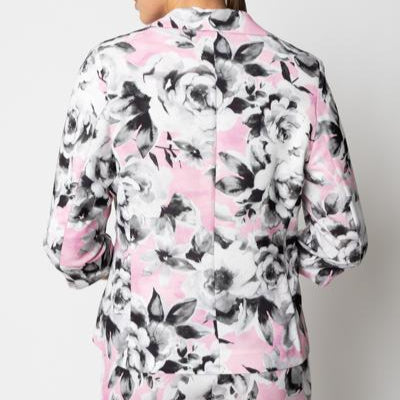 Giacca con Fantasia Floreale Sfoderata con Rever Classico e Manica 3/4 GIULIA VALLI