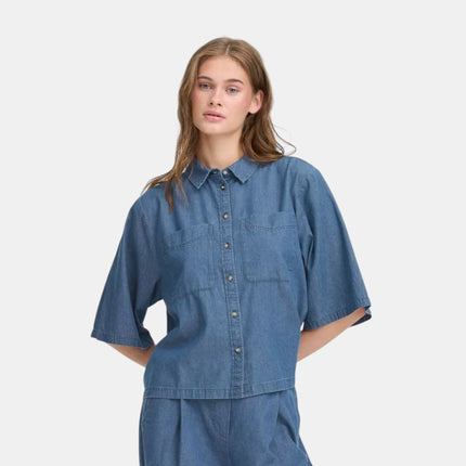 CAMICIA CORTA IHXAURORA SH DI JEANS