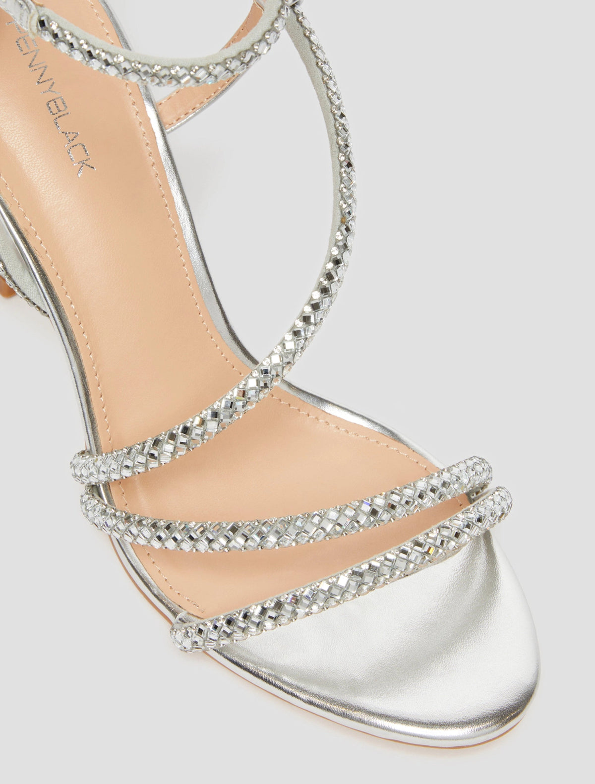 Sandalo A Fascia Swarovski con Tacco PENNYBLACK