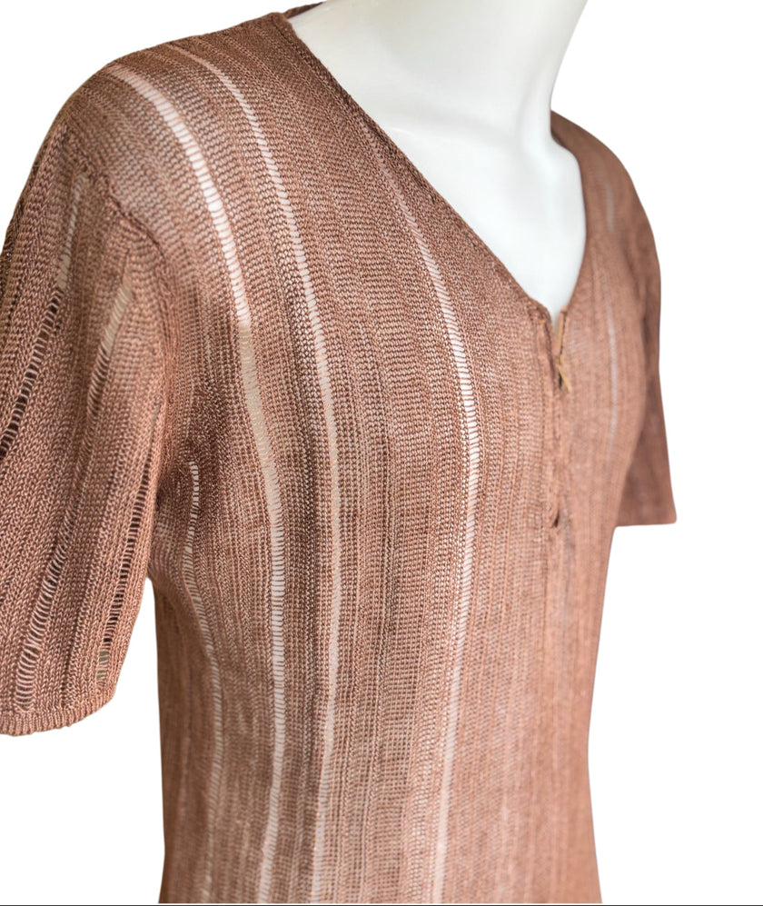 T-Shirt con Collo a Punta ANIMA