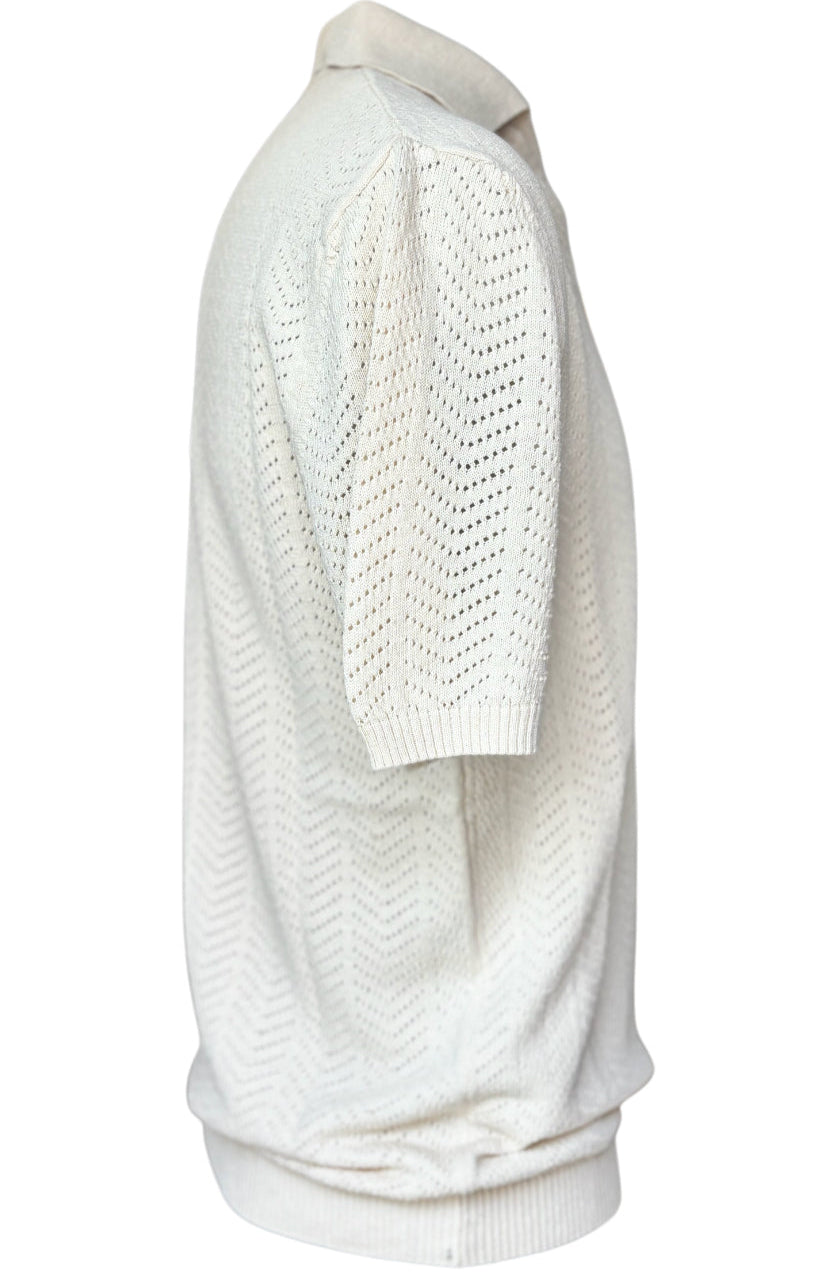 Polo su Tessuto Traforato con Elastico a Costine ANIMA