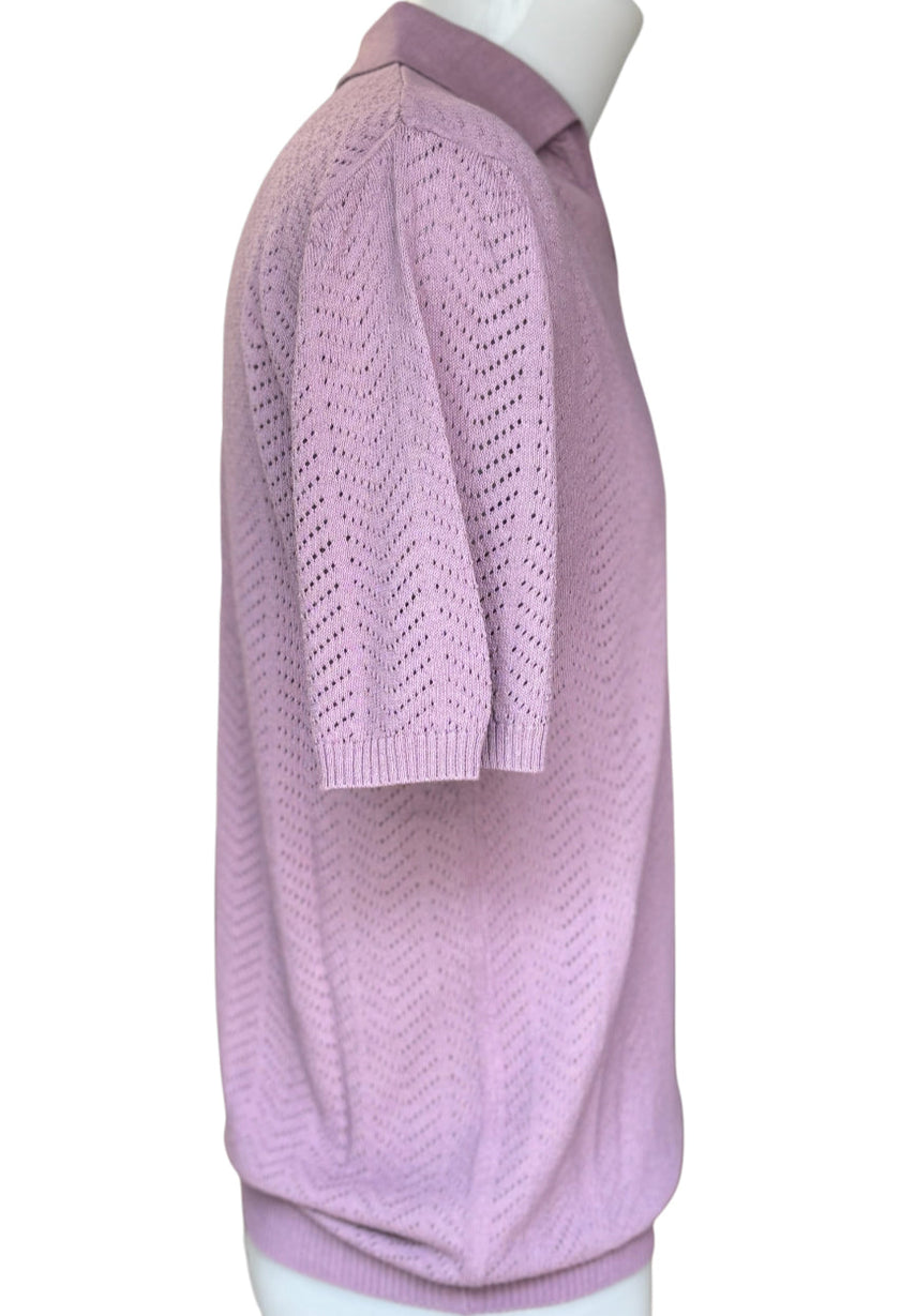 Polo su Tessuto Traforato con Elastico a Costine ANIMA