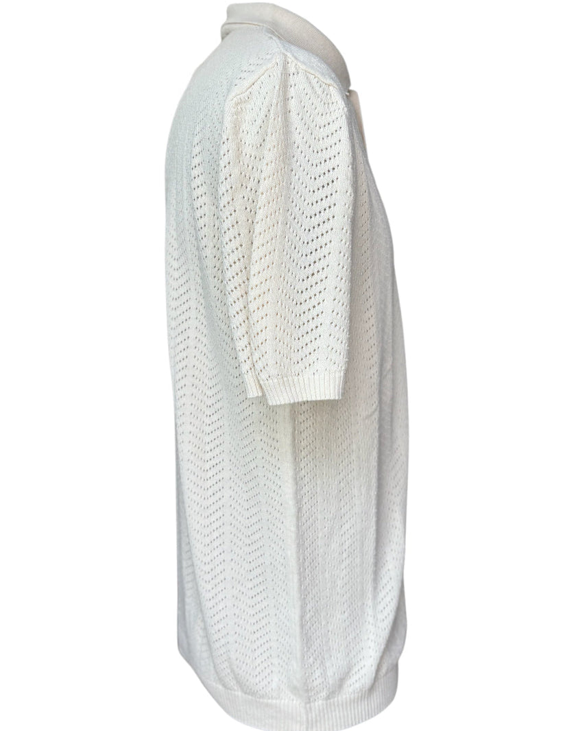 Polo in Tessuto Traforato con Bottoncini a Contrasto ANIMA