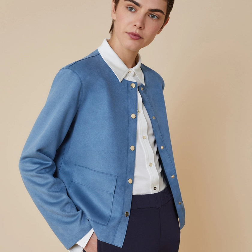 Giacca boxy fit in jersey