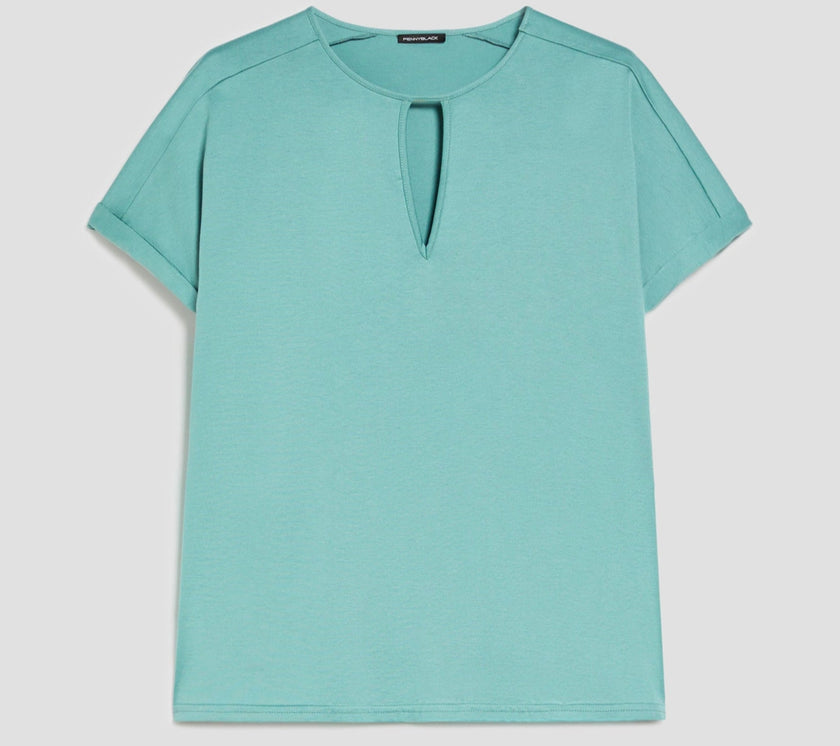 T-shirt in Cotone con Foro a Goccia PENNYBLACK