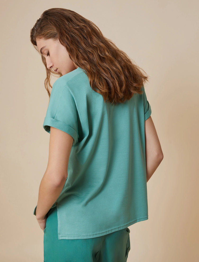 T-shirt in Cotone con Foro a Goccia PENNYBLACK