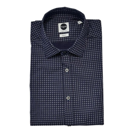 Camicia BERLINO/04014 con fantasia e bottoni a contrasto BAGUTTA