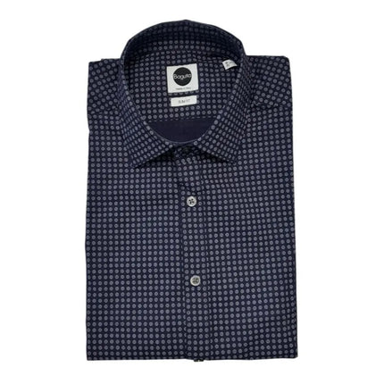Camicia BERLINO/04014 con fantasia e bottoni a contrasto BAGUTTA