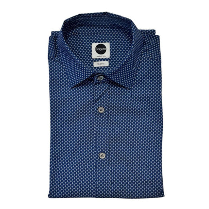 Camicia BERLINO/04241 con micro fantasia a rombi BAGUTTA