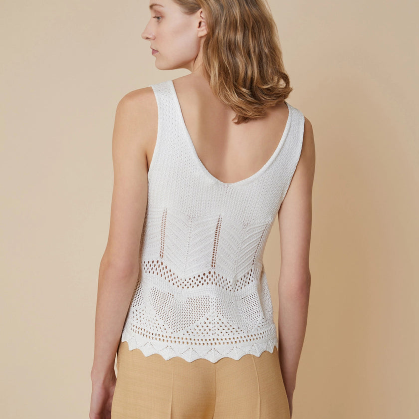 Gilet Traforato con Scollo a V in Filo PENNYBLACK