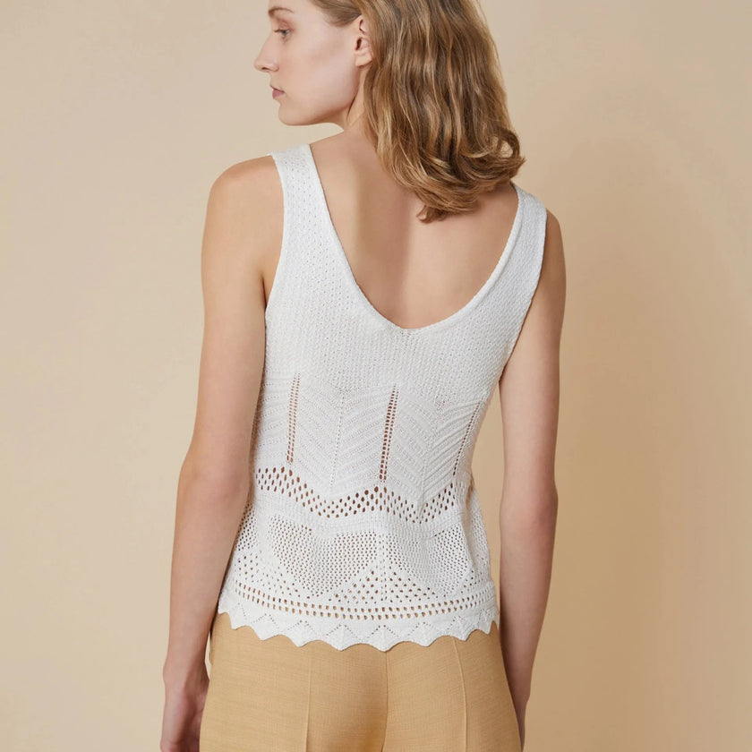 Gilet Traforato con Scollo a V in Filo PENNYBLACK