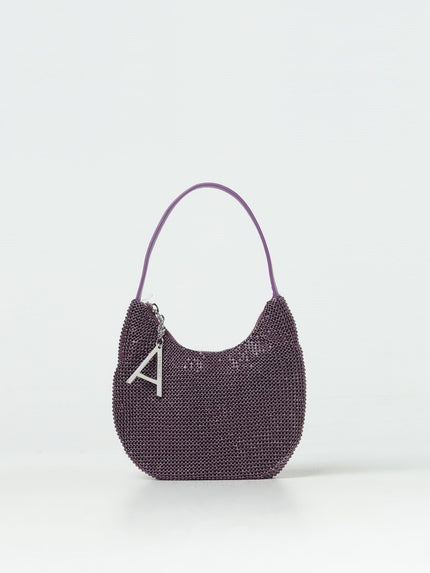 Borsa modello hobo in strass con logo in metallo TWINSET ACTITUDE