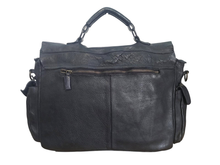 Borsa in Vera Pelle 24 ore Cuoio Laserato