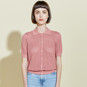 Polo a Camicia Traforata DE LAURENTIIS