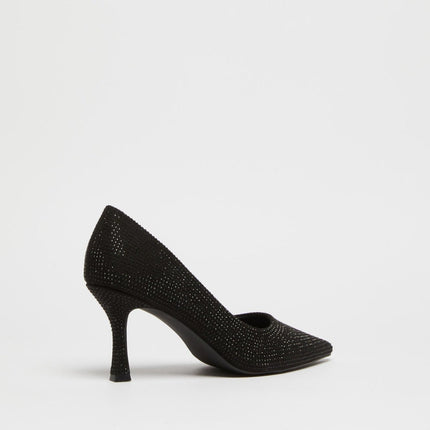 Decollettè JAMES Nero in Strass