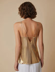 Top in Georgette Laminata con Doppie Spalline Sottili PENNYBLACK