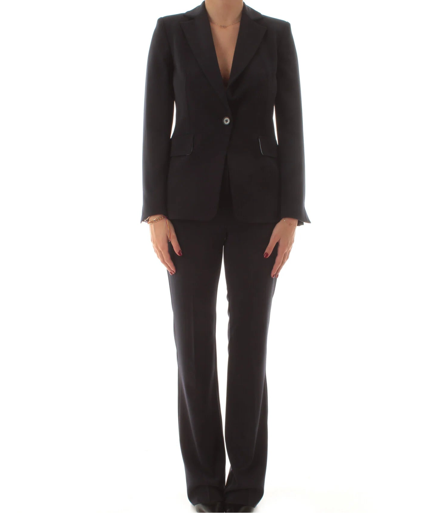 Tailleur Monobottone con Pantalone Dritto