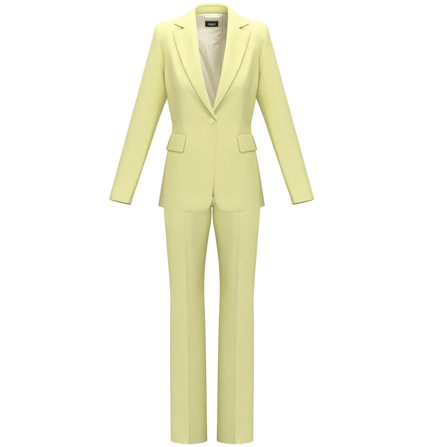 Tailleur Monobottone con Pantalone Dritto