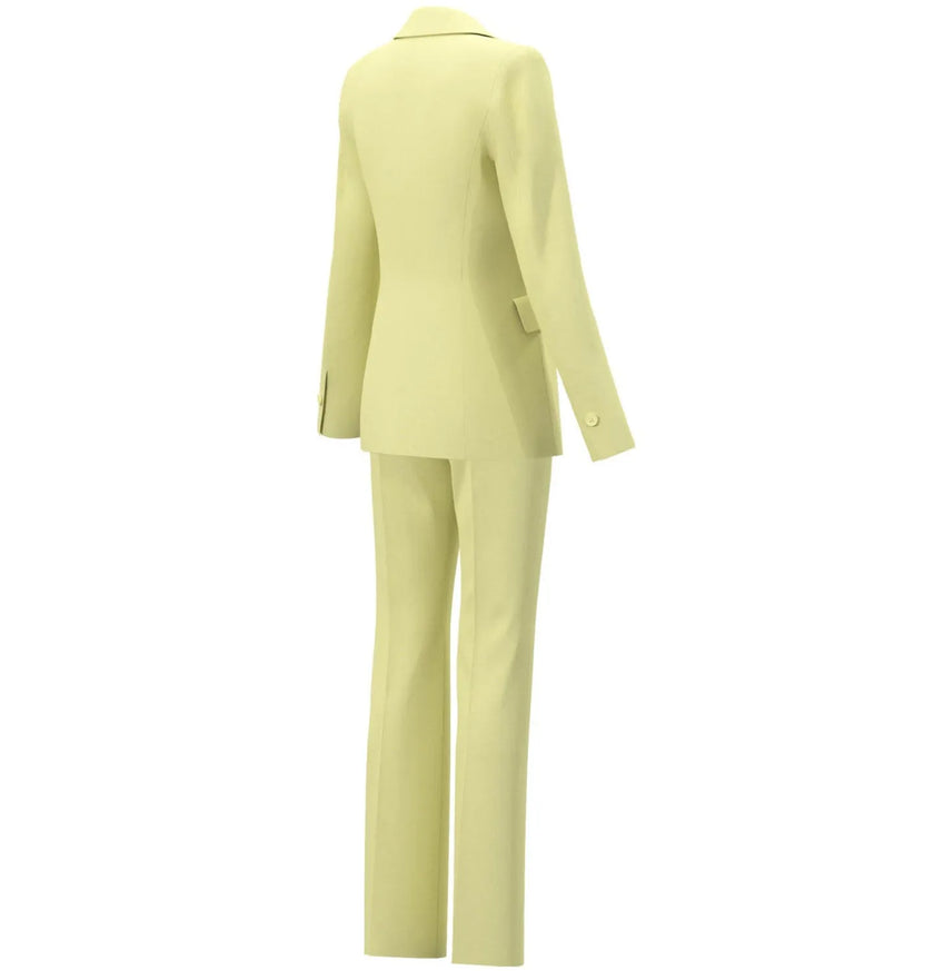 Tailleur Monobottone con Pantalone Dritto