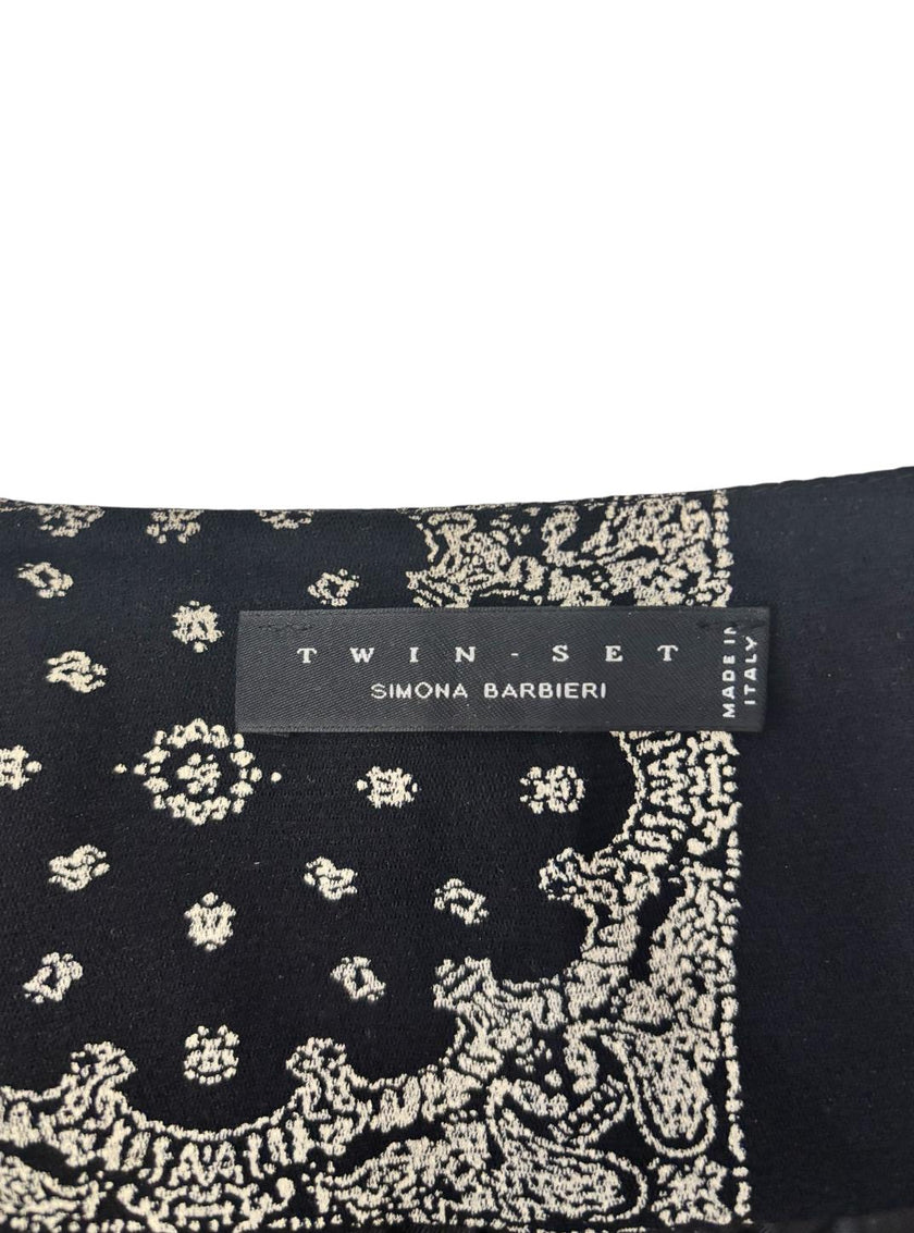 Gonna a pieghe ampie a fantasia geometrica con motivi floreali TWINSET ACTITUDE