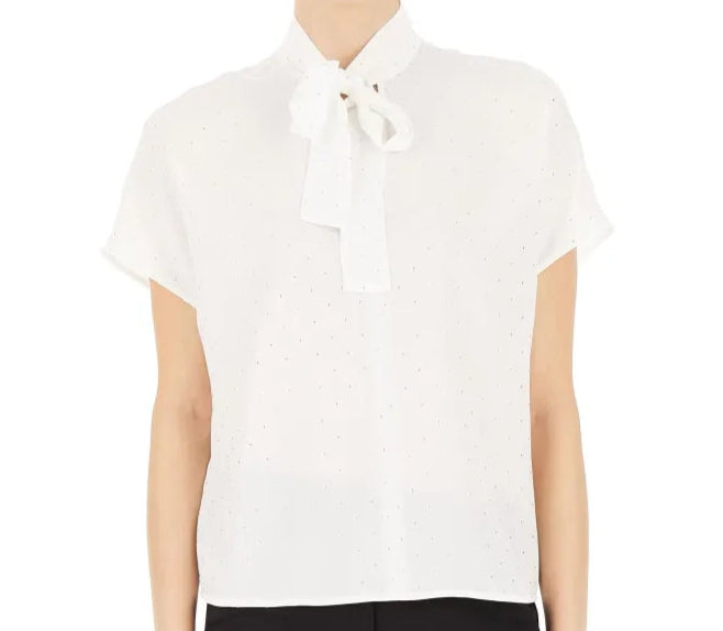 Blusa con Strass e Fiocco al Collo EMME MARELLA