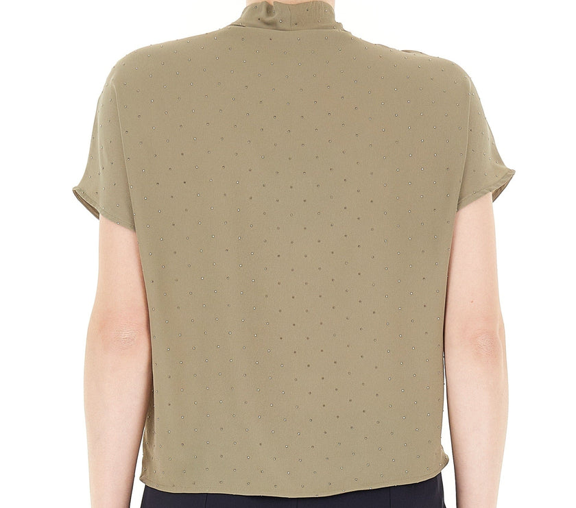 Blusa con Strass e Fiocco al Collo EMME MARELLA