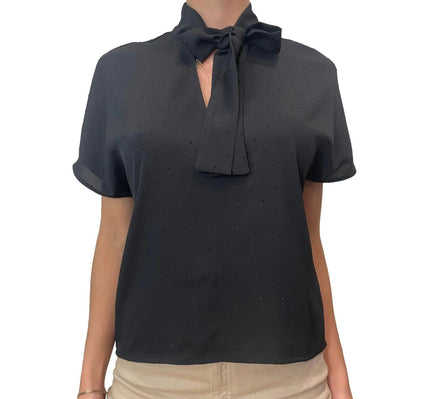Blusa con Strass e Fiocco al Collo EMME MARELLA