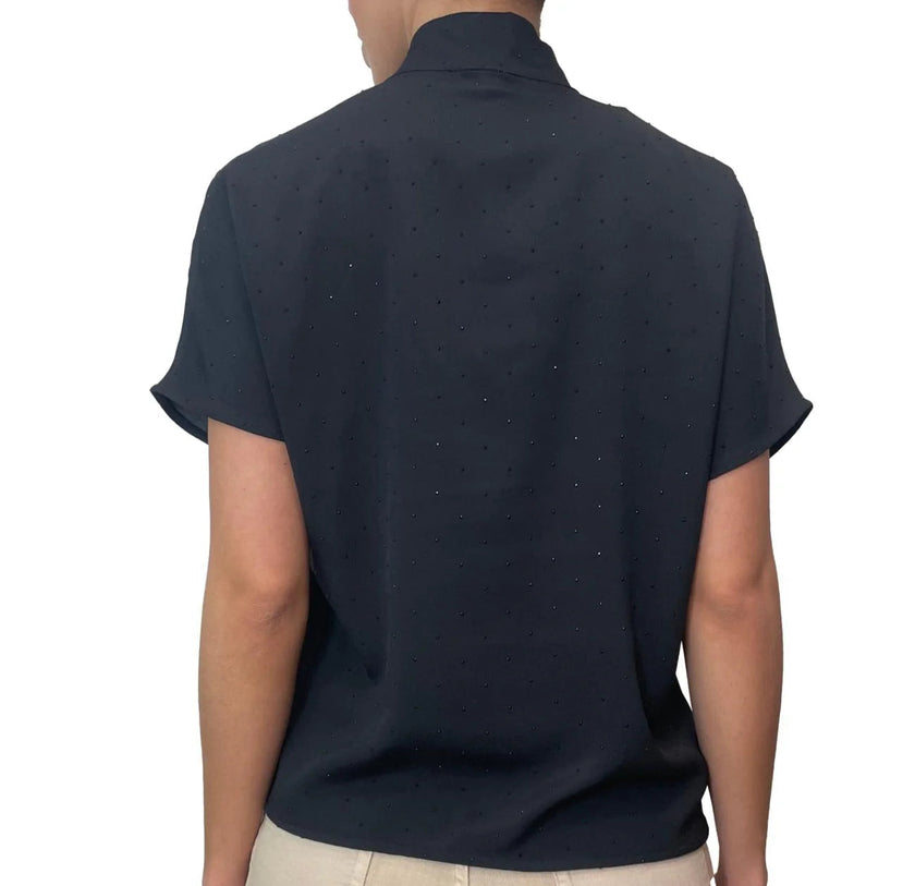 Blusa con Strass e Fiocco al Collo EMME MARELLA