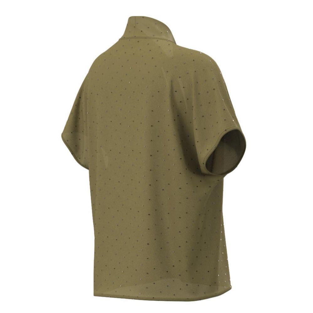 Blusa con Strass e Fiocco al Collo con Scollo a V EMME MARELLA