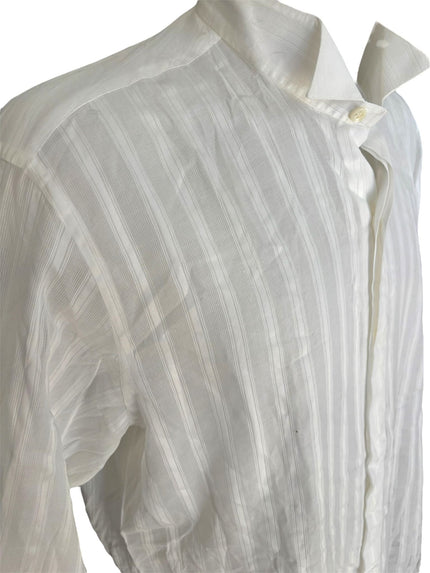 Camicia con motivo a righe e bottoni nascosti GIANFRANCO FERRE