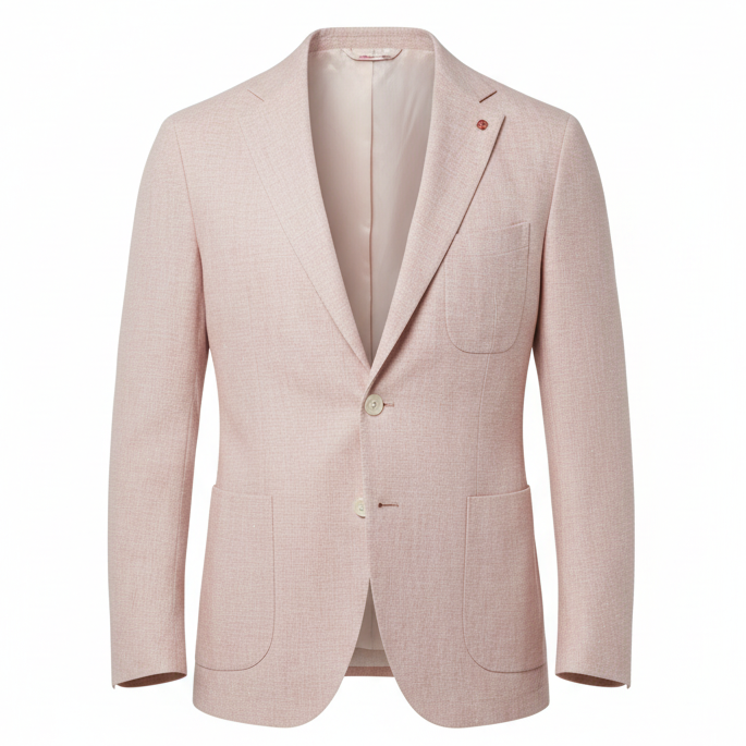 Giacca GI33 TCP197 mono petto con tessuto rigato e rever classico