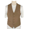 Gilet GL597 TVP11 monopetto cotone e lino BERNESE, Beige — vista retro/laterale | WEMAX
