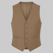 Gilet GL597 TVP11 monopetto cotone e lino BERNESE, Beige — vista frontale | WEMAX