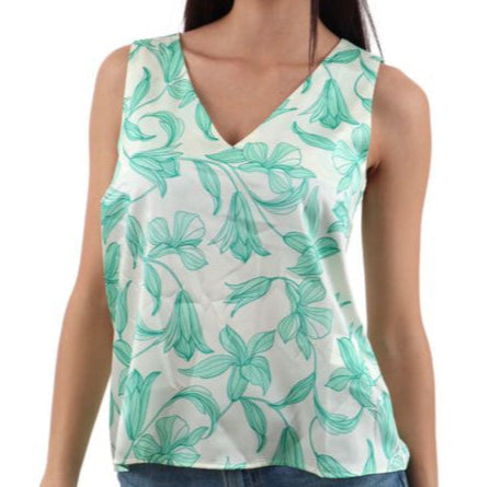 Top a Canotta con Fantasia a Fiori e Scollo a V EMME MARELLA