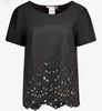 T-shirt Mezza Manica con Ricami Sangallo