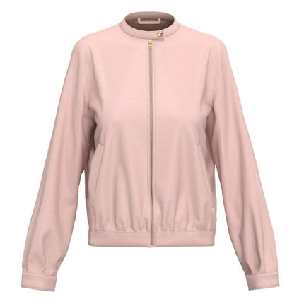 Giubbotto Donna in Eco Pelle con Collo Coreano EMME MARELLA, Rosa — vista frontale | WEMAX