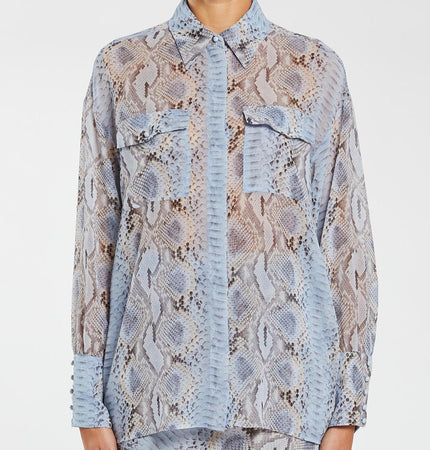 Camicia in Georgette a stampa Animalier Pitonata PENNYBLACK