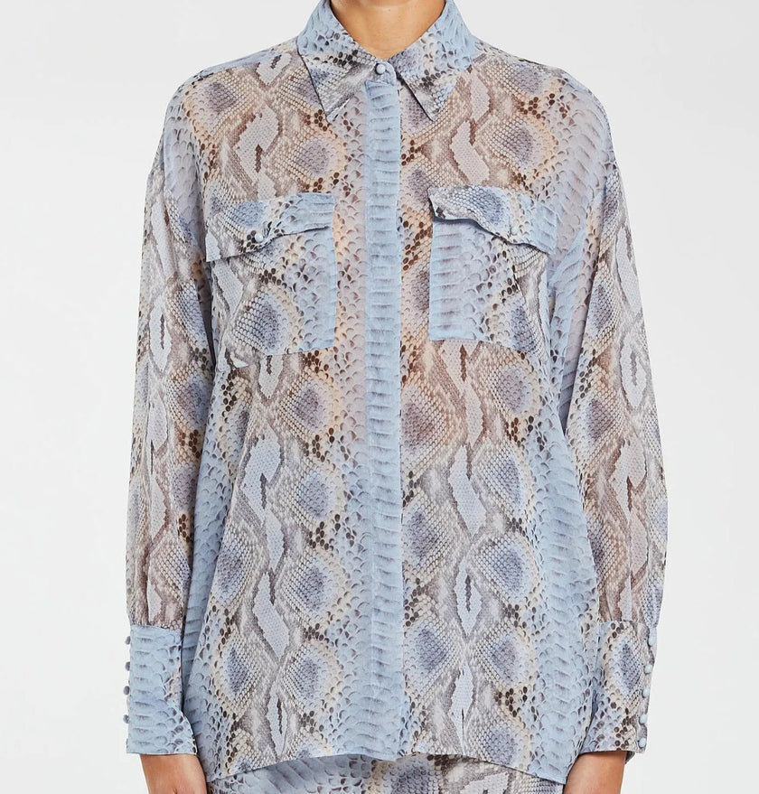 Camicia in Georgette a stampa Animalier Pitonata PENNYBLACK
