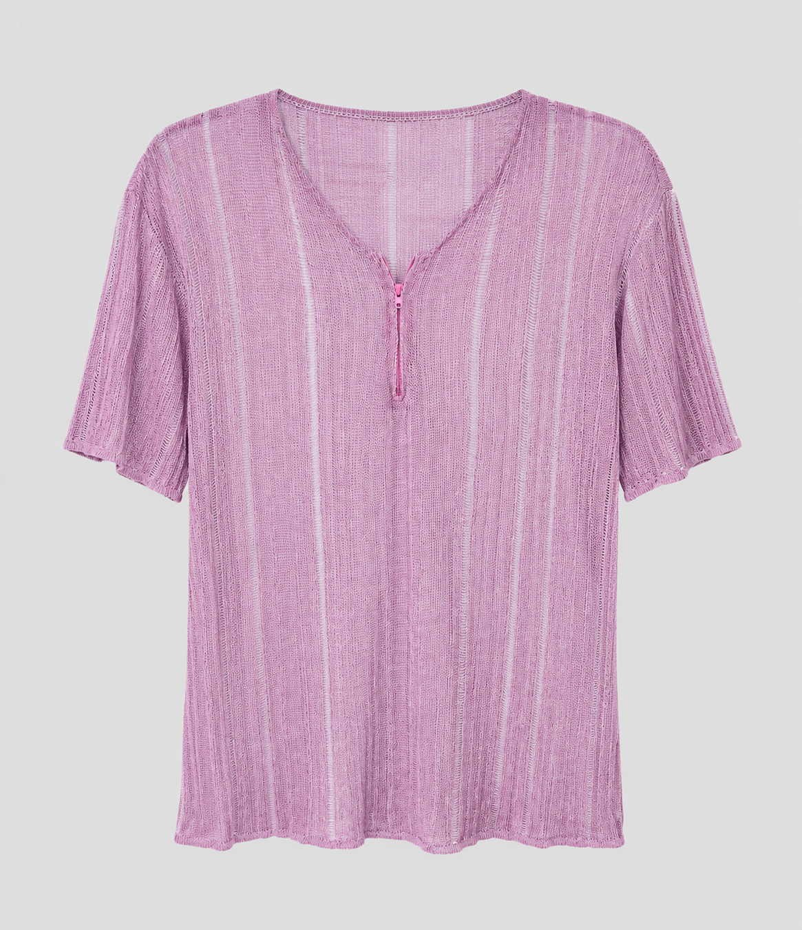 Maglia con Collo a Punta e Traforata