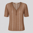 Maglia con Collo a Punta Traforata