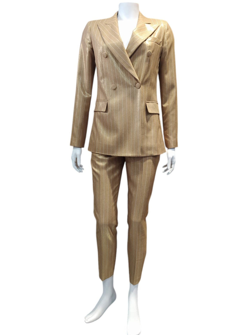 Pantalone Alto in Vita a Sigaretta Gessato FEDERICA ERRE