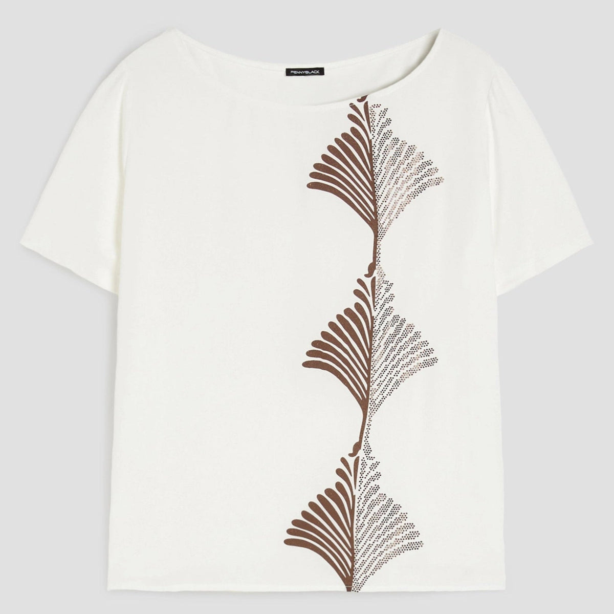 T-Shirt con Palme con Micro-Strass PENNYBLACK