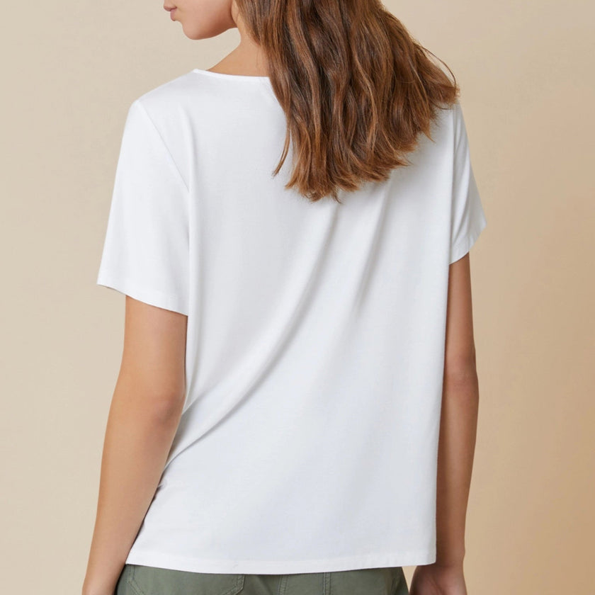 T-Shirt con Palme con Micro-Strass PENNYBLACK