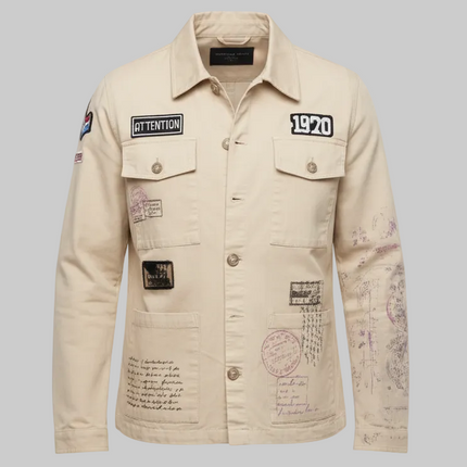 Giacca OS50 Sahariana con Stampe & Toppe Applicate