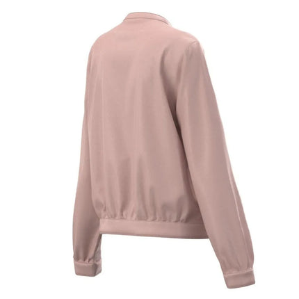 Giubbotto Donna in Eco Pelle con Collo Coreano EMME MARELLA, Rosa — vista retro/laterale | WEMAX