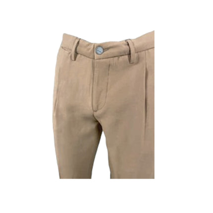 Pantalone Uomo con Pences e Risvolto al Fndo