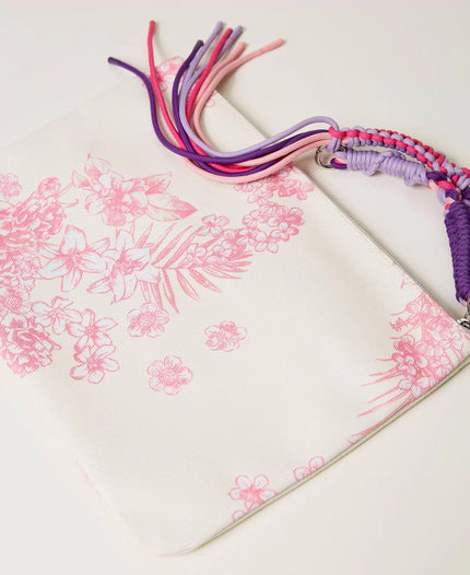 Borsa modello pochette con stampa
