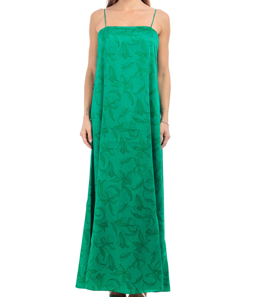 Abito Lungo a Fantasia con Bretelle Sottili EMME MARELLA