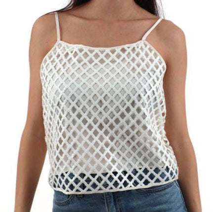 Top a Canotta a Rete con Paillettes EMME MARELLA